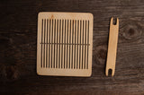 Rigid heddle board with shuttle, Backstrap weaving, Inkle weaving,  Tape loom,  Backstrap loom, Handweaving loom, Viking craft, Band weaving