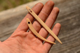 Nalbinding needles, Wooden needles, Set of 2 needles, Medieval needles, Curved needle, Wooden needles for nalbinding