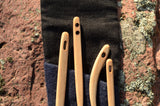 Nalbindin needles, Needles with case, Wooden knitting needles, Set for nalbinding, Nålbinding naalbinding, Viking craft, Needlebinding