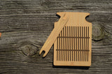 Double hole rigid heddle, Heddle for weaving, Heddle with Shuttle, VytuVatu rigid heddle, medieval reenactment, Viking weaving, Baltic craft